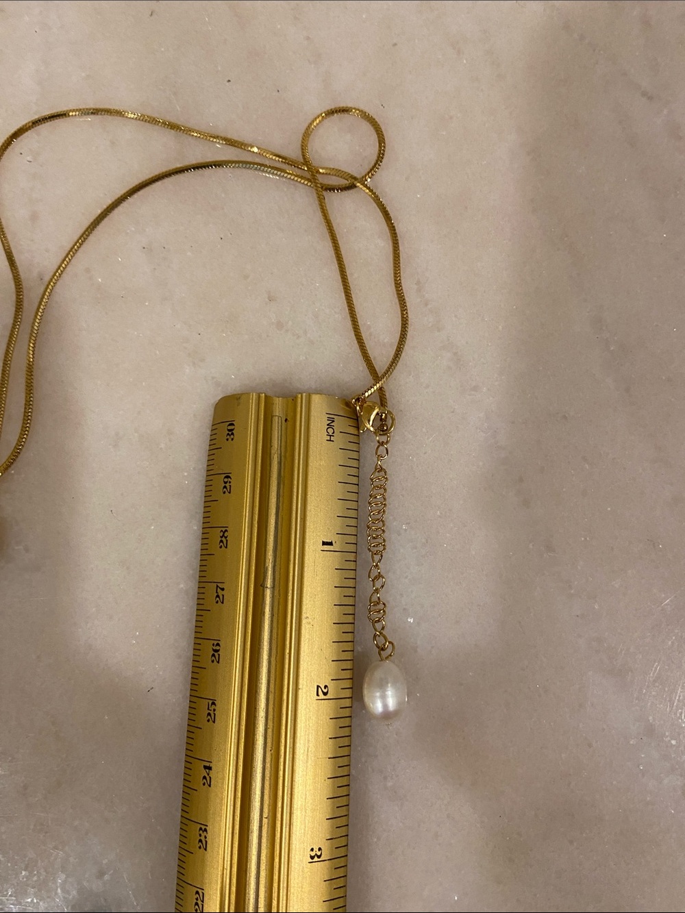 Gold Pearl Drop Necklace And Chanel CC Logo Charm - Picture 11 of 11